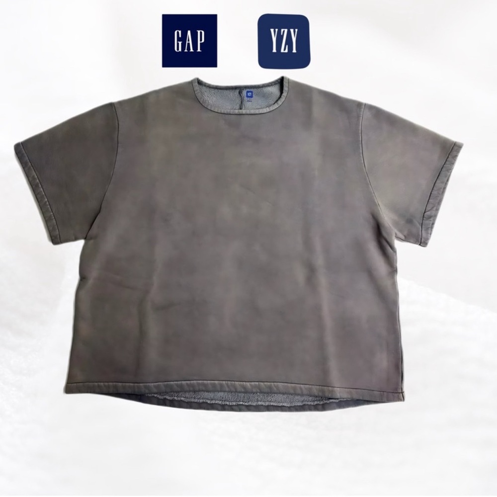 Yeezy Gap Balenciaga Fleece Yoke T-Shirt Gray Unreleased Size M New In Package